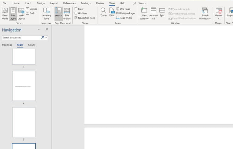How to delete a page in word, Step by step 2