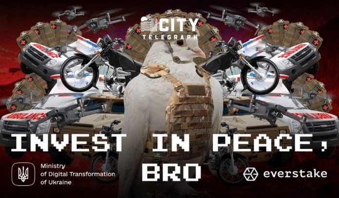 In this video, robotic peace doves rap with Ukraine's digital minister